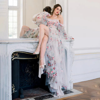 A Line Blossom Wedding Dress - Diva Melody