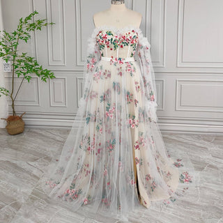 A Line Blossom Wedding Dress - Diva Melody