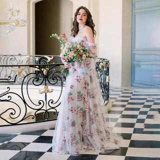 A Line Blossom Wedding Dress - Diva Melody