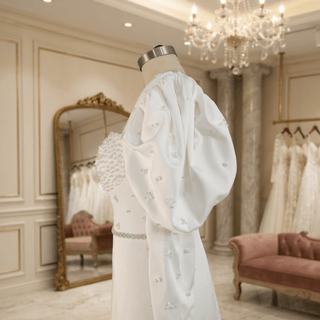 A Line Modern Soft Satin Wedding Dress - Diva Melody