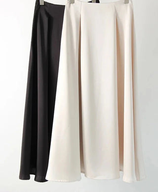 A - Line Satin Maxi Skirt - Diva Melody