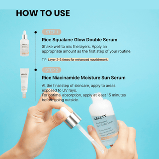 [Abelty] Rice Squalane Glow Double Serum 50ml - Diva Melody