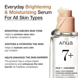 [Anua] 7 RICE CERAMIDE HYDRATING BARRIER SERUM 50ml - Diva Melody