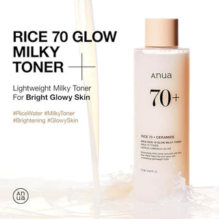 [Anua] RICE 70 GLOW MILKY TONER 250ml - Diva Melody