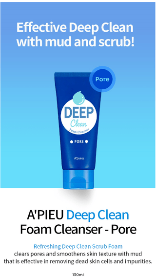[Apieu] DEEP CLEAN FOAM CLEANSER 130ml - Diva Melody
