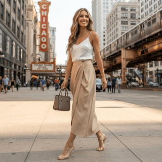 Architectural Draped Maxi Skirt - Diva Melody