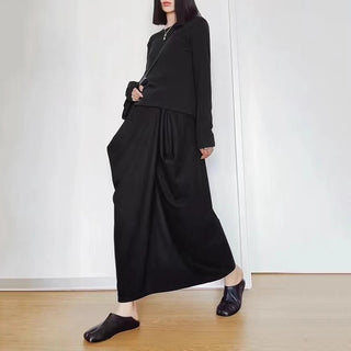 Architectural Draped Maxi Skirt - Diva Melody
