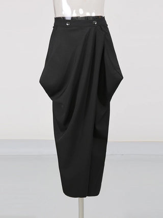 Architectural Draped Maxi Skirt - Diva Melody