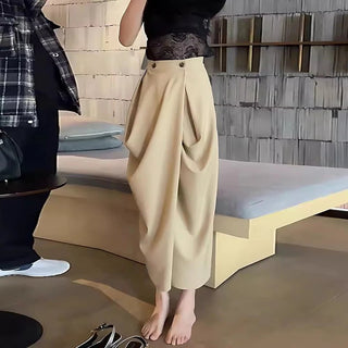 Architectural Draped Maxi Skirt - Diva Melody