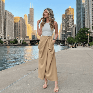 Architectural Draped Maxi Skirt - Diva Melody