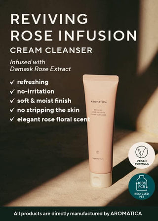 [Aromatica] Reviving Rose Infusion Cream Cleanser 145g - Diva Melody