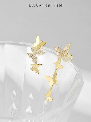 Asymmetric Butterfly Earrings - Diva Melody