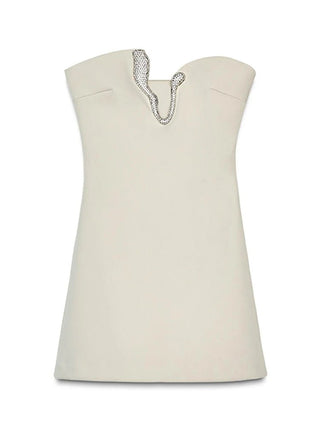 Asymmetric Rhinestone Short Skirt Set - Diva Melody