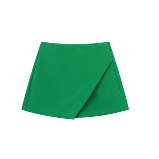 Asymmetrical Back Pockets Skorts Shorts - Diva Melody