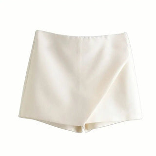 Asymmetrical Back Pockets Skorts Shorts - Diva Melody