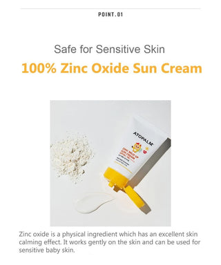 [ATOPALM] Zinc Mild Up Sun Cream SPF50+ PA++++ 65g - Diva Melody