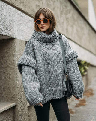 Autumn Winter Turtleneck Sweater - Diva Melody