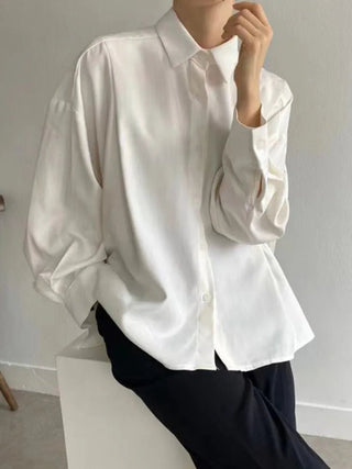 Back Pleated Irregular Loose Casual Blouses - Diva Melody