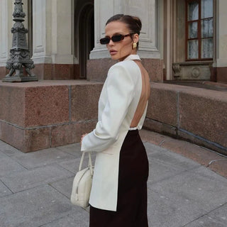 Backless Blazer Summer Outwear - Diva Melody