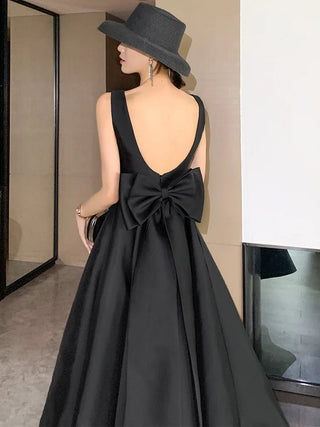 Backless Bow - tie Evening Wedding Guest Party Summer Dresses - Diva Melody