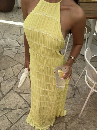 Backless High Waist Beach Dress - Diva Melody