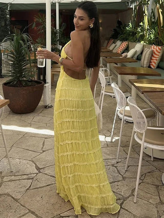 Backless High Waist Beach Dress - Diva Melody