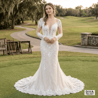 Backless Lace Mermaid Gown - Diva Melody