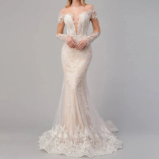 Backless Lace Mermaid Gown - Diva Melody