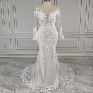 Backless Lace Mermaid Gown - Diva Melody