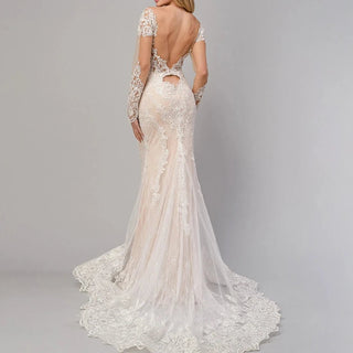 Backless Lace Mermaid Gown - Diva Melody