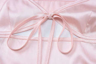 Backless Lace - Up Cut - Out Midi Dress - Diva Melody