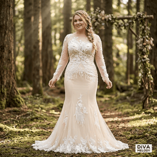 Backless Lace Vintage Wedding Gown - Diva Melody