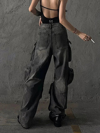 Baggy Goth Cyber Punk Denim Pants - Diva Melody