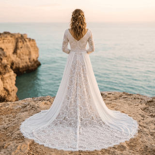 Beach Boho Wedding Dress - Diva Melody
