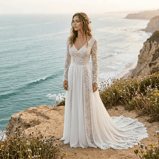 Beach Boho Wedding Dress - Diva Melody