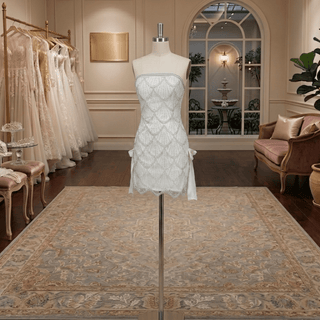 Beaded Strapless Mini Wedding Dress - Diva Melody