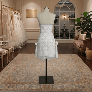 Beaded Strapless Mini Wedding Dress - Diva Melody