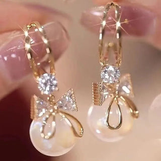 Bean Spliced Flat Pearl Earrings Jewelry - Diva Melody