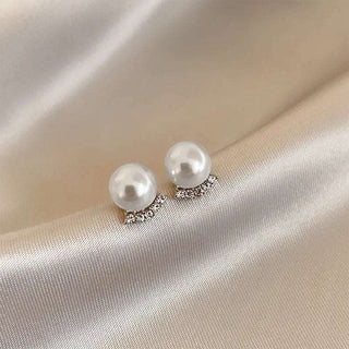 Bean Spliced Flat Pearl Earrings Jewelry - Diva Melody