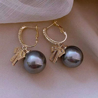 Bean Spliced Flat Pearl Earrings Jewelry - Diva Melody