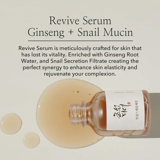 [BeautyOfJoseon] Revive Serum : Ginseng + Snail Mucin 30ml - Diva Melody