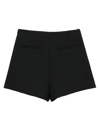 Belt Design Asymmetrical Mini Skirt Shorts - Diva Melody