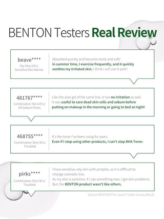 [Benton] Aloe BHA Skin Toner 200ml - Renewal - Diva Melody