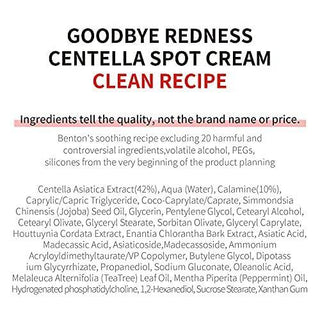 [Benton] GOODBYE REDNESS CENTELLA SPOT CREAM 15g - Diva Melody