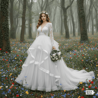 Black Alternative Lace Wedding Dress - Diva Melody