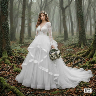 Black Alternative Lace Wedding Dress - Diva Melody
