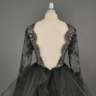 Black Alternative Lace Wedding Dress - Diva Melody