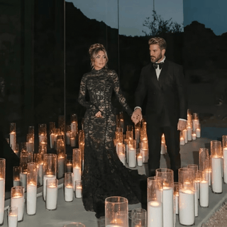 Black Lace Mermaid High Neck Wedding Dress - Diva Melody