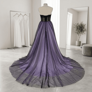 Black Purple Wedding Dress - Diva Melody