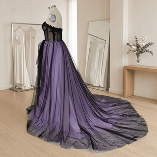 Black Purple Wedding Dress - Diva Melody